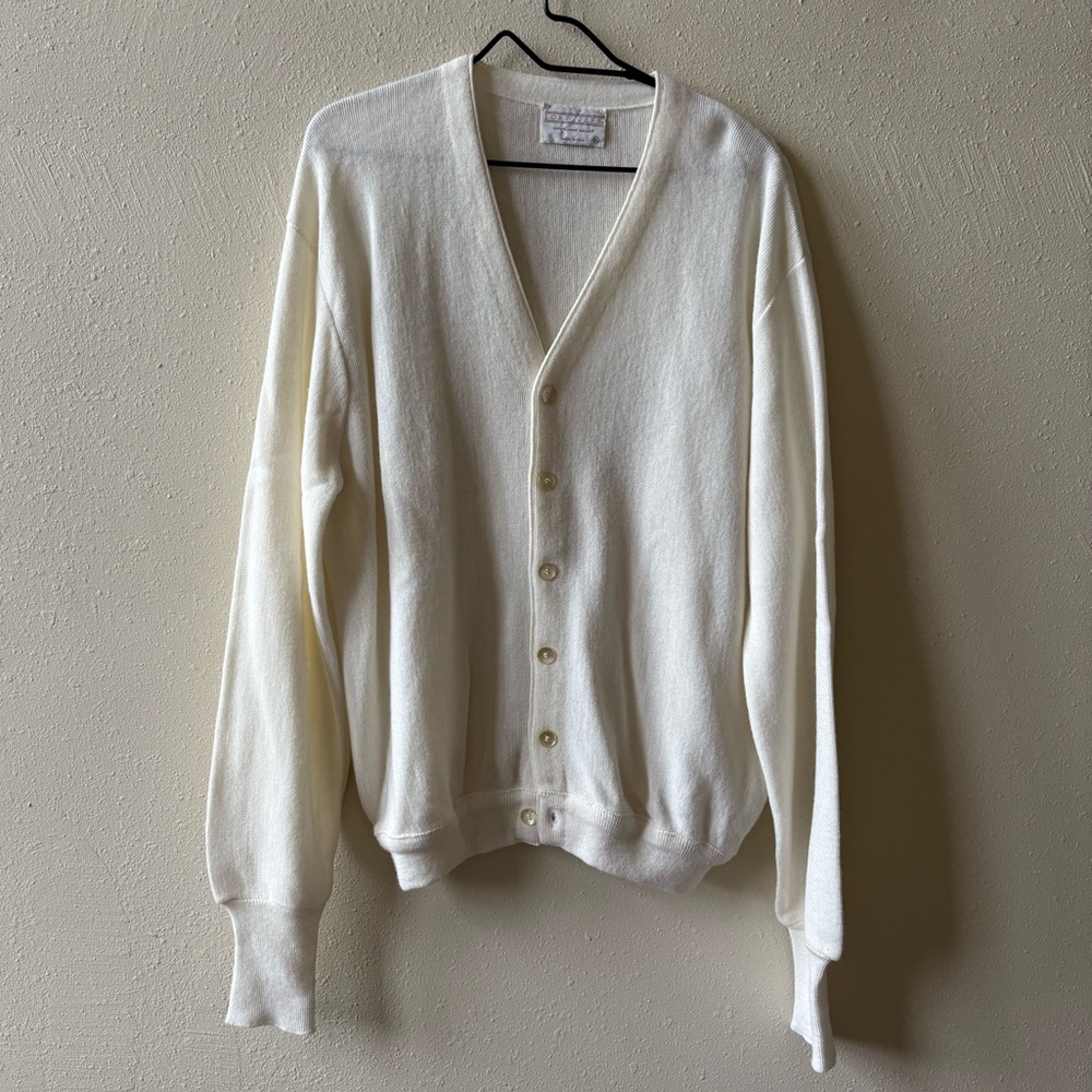 Vintage White Cardigan Sweater